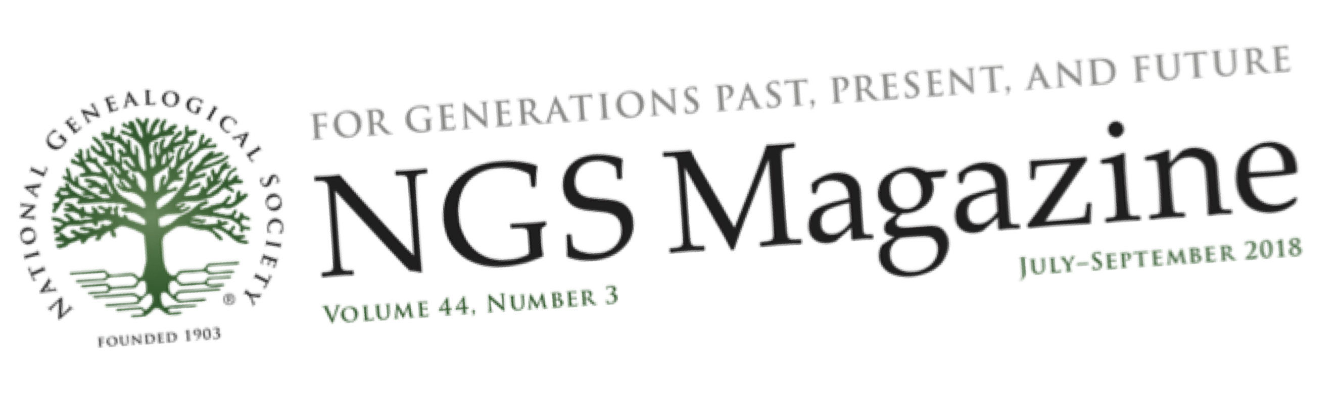 NGS Magazine masthead