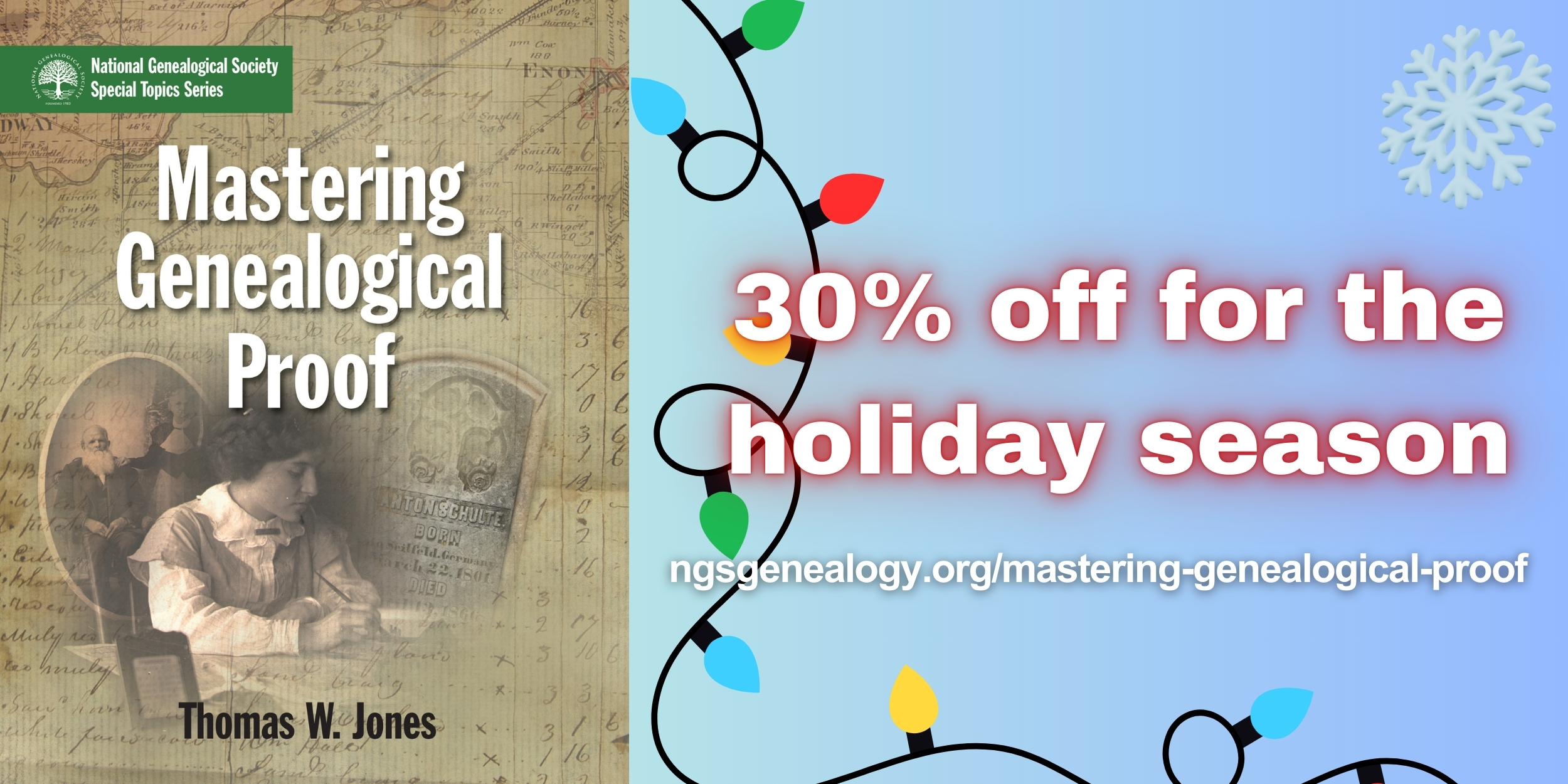 30% off Mastering Genealogical Proof for the holiday season